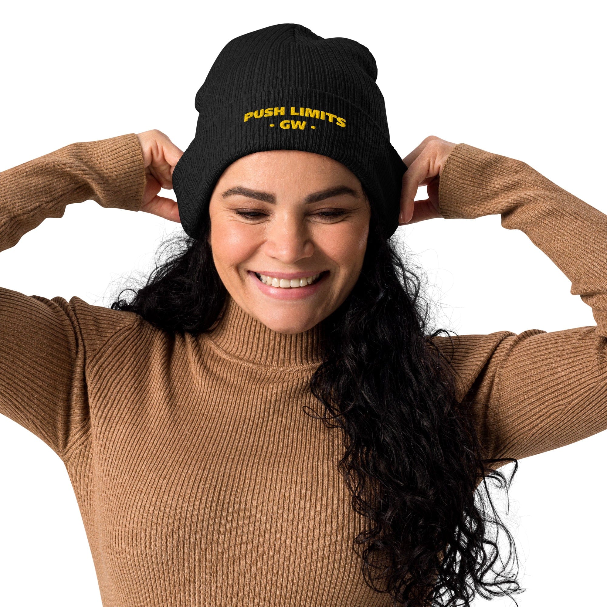 Stylish3Tees.com Push Limits Organic Ribbed Beanie