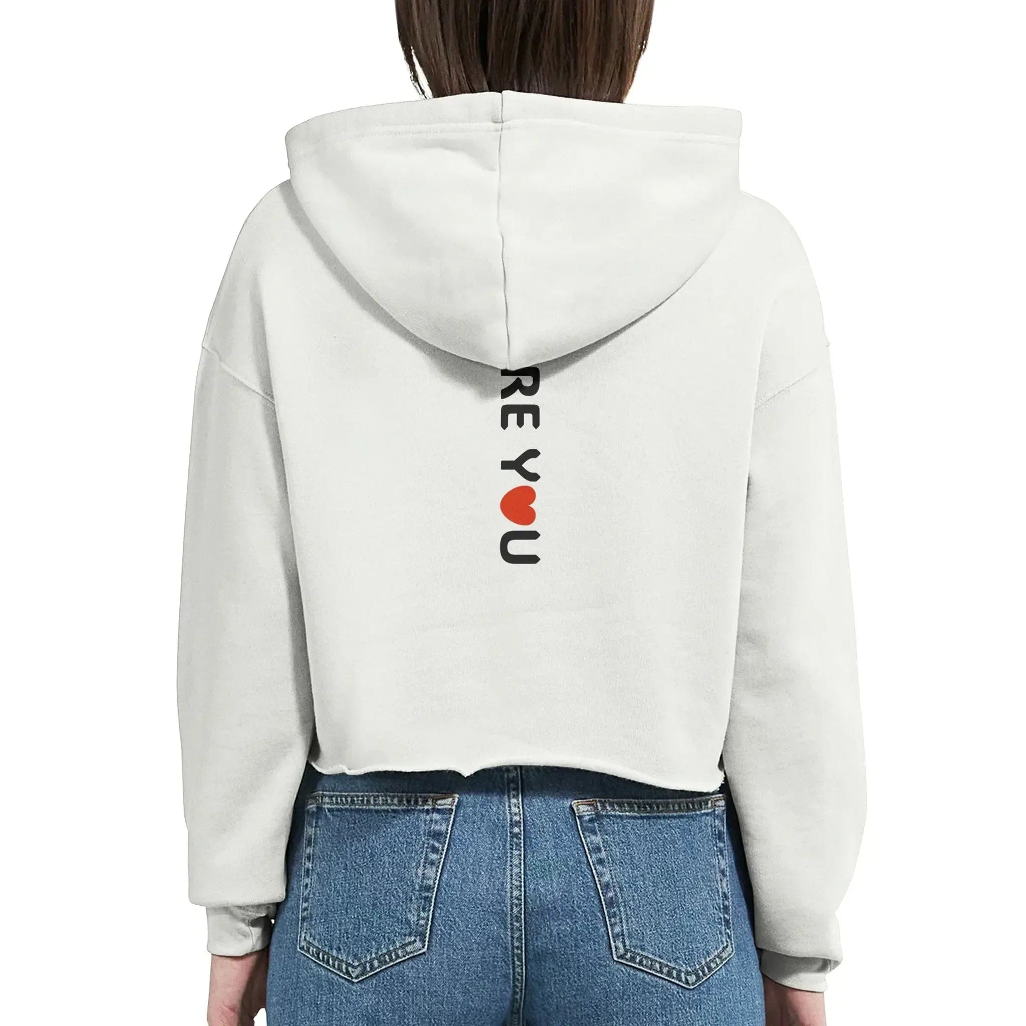 Stylish3Tees.com T-Shirts Adore You Women's Cropped Hoodie | Bella + Canvas 7502