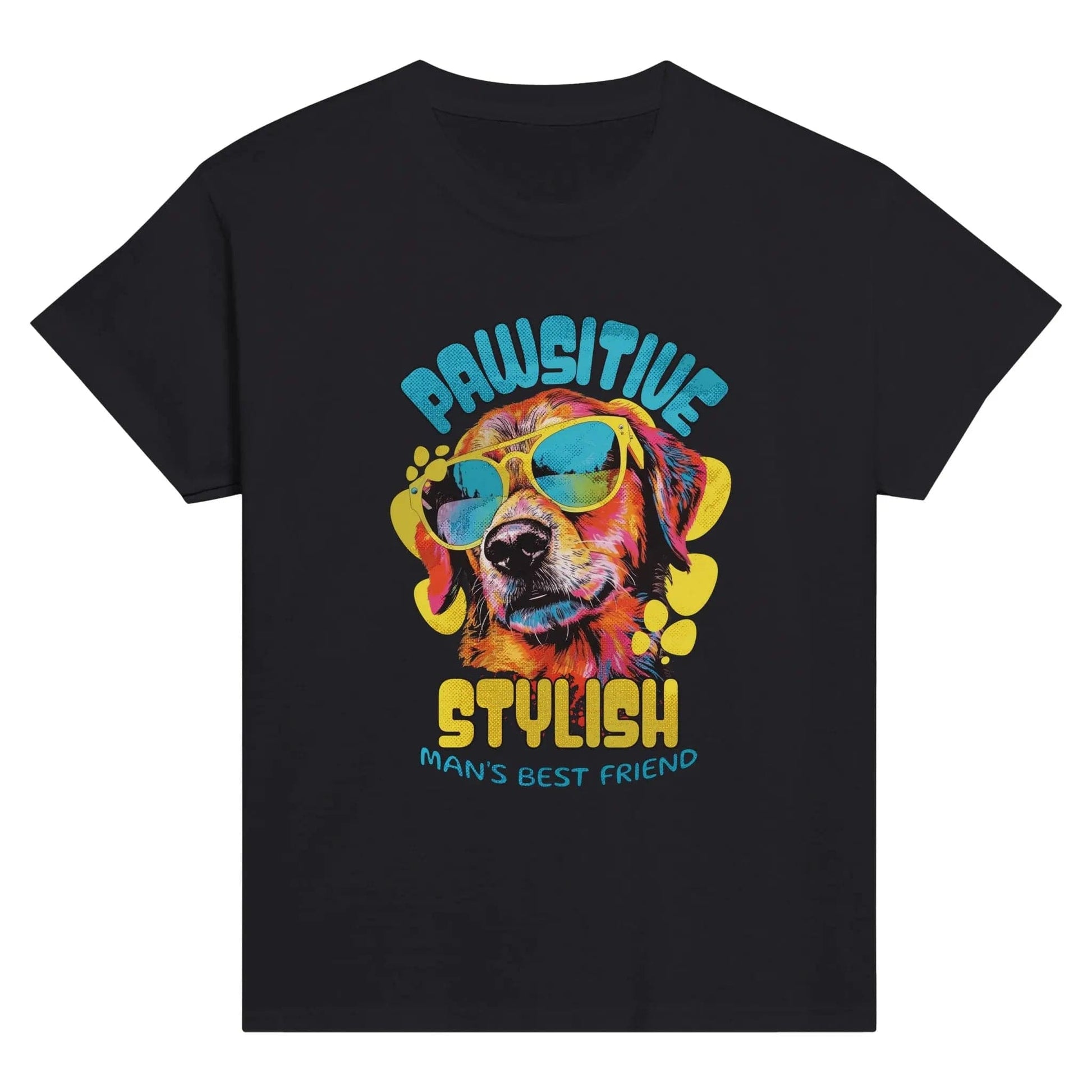 Stylish3Tees.com T-Shirts Black / XS Pawsitive Stylish  Classic Kids Crewneck T-shirt