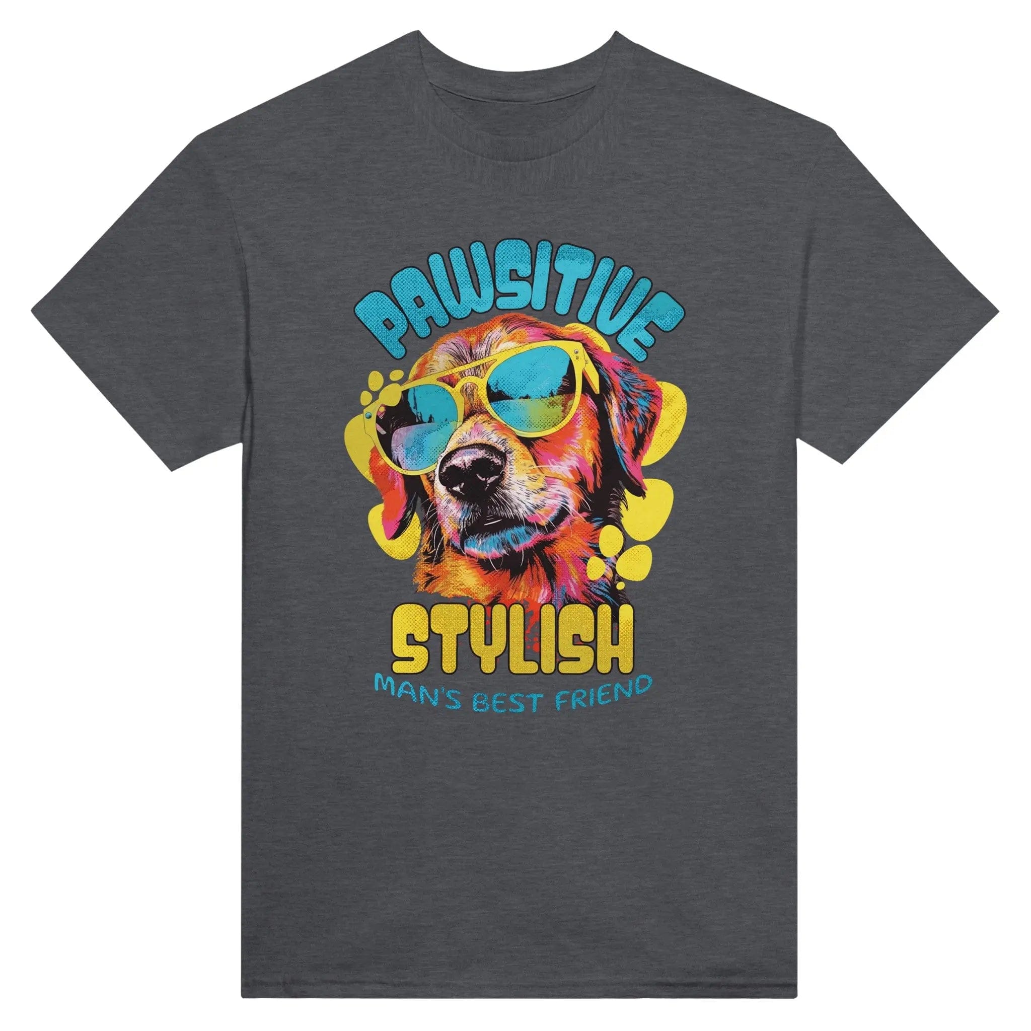 Stylish3Tees.com T-Shirts Dark Heather / S Positive Stylish Heavyweight Unisex Crewneck T-shirt