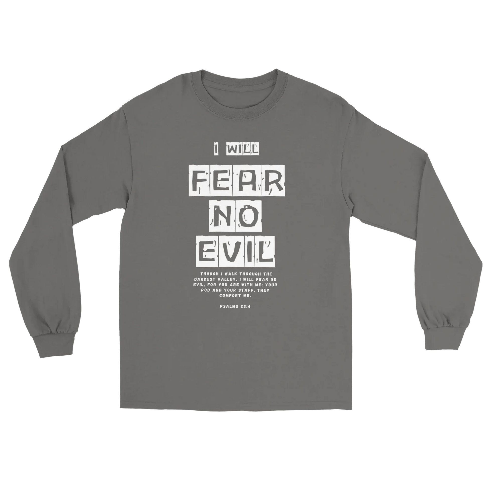 Stylish3Tees.com T-Shirts Grey / S I Will Fear No Evil SR1 Men's Heavyweight RS Long-Sleeve T-Shirt | Comfort Colors 6014
