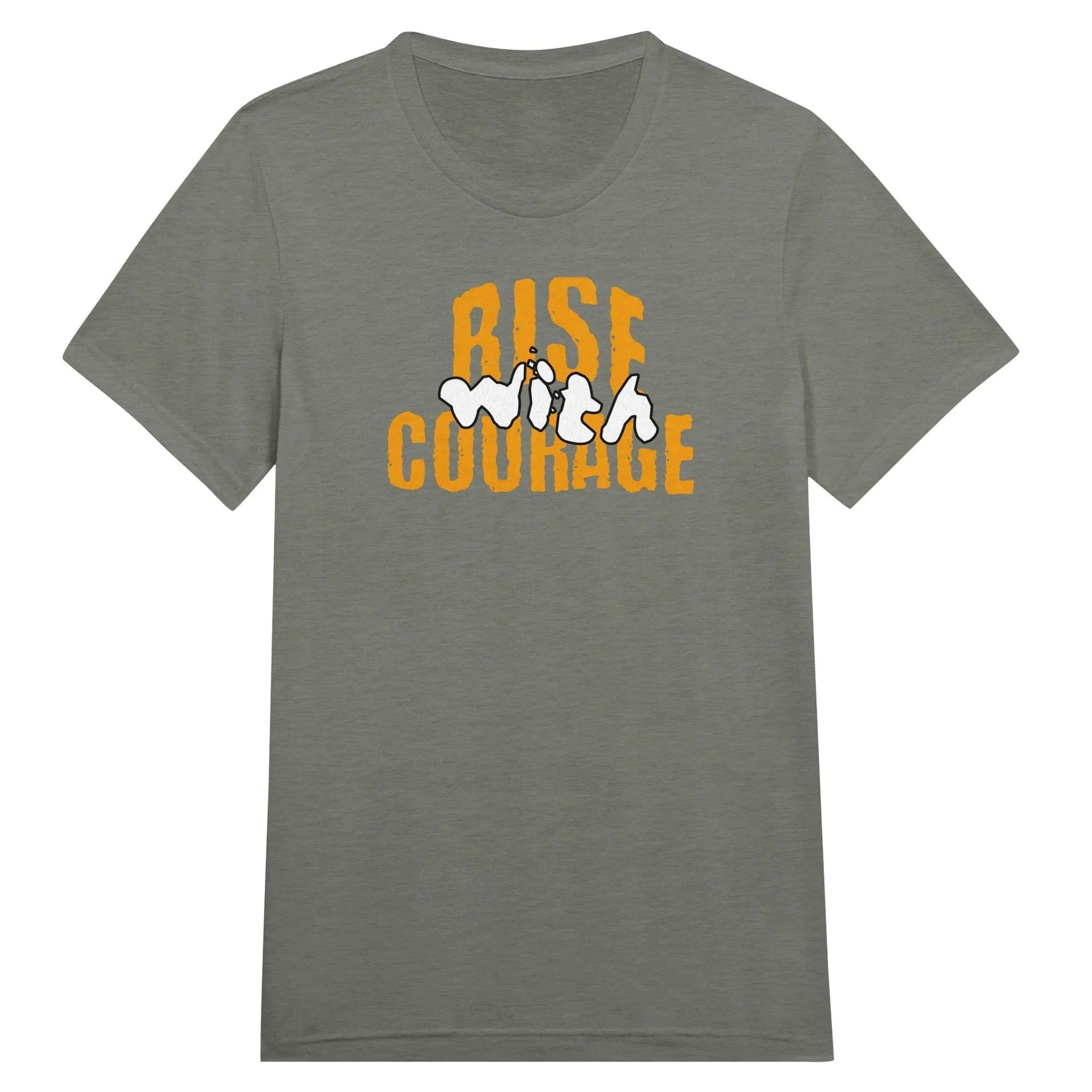 Stylish3Tees.com T-Shirts Grey Triblend / S Rise With Courage Triblend Unisex Crewneck T-Shirt