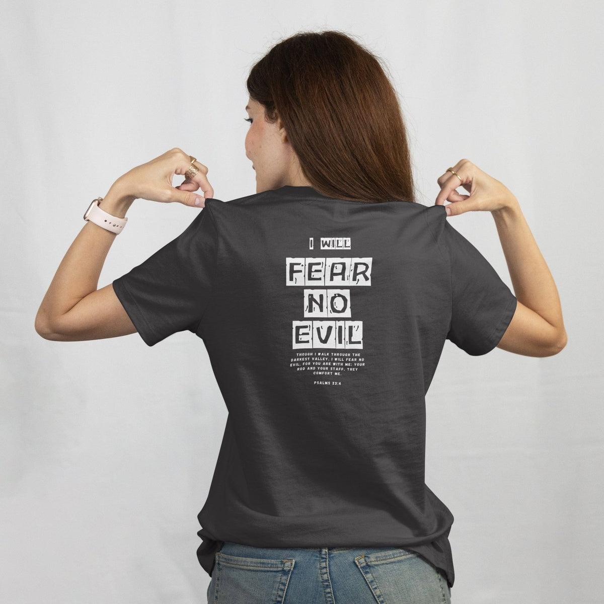 Stylish3Tees.com T-Shirts I Will Fear No Evil Organic Women's Heathered Zip Hoodie | Econscious EC4580