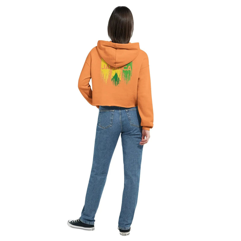 Stylish3Tees.com T-Shirts Jamaica Raw Unfiltered Women's Cropped Hoodie | Bella + Canvas 7502