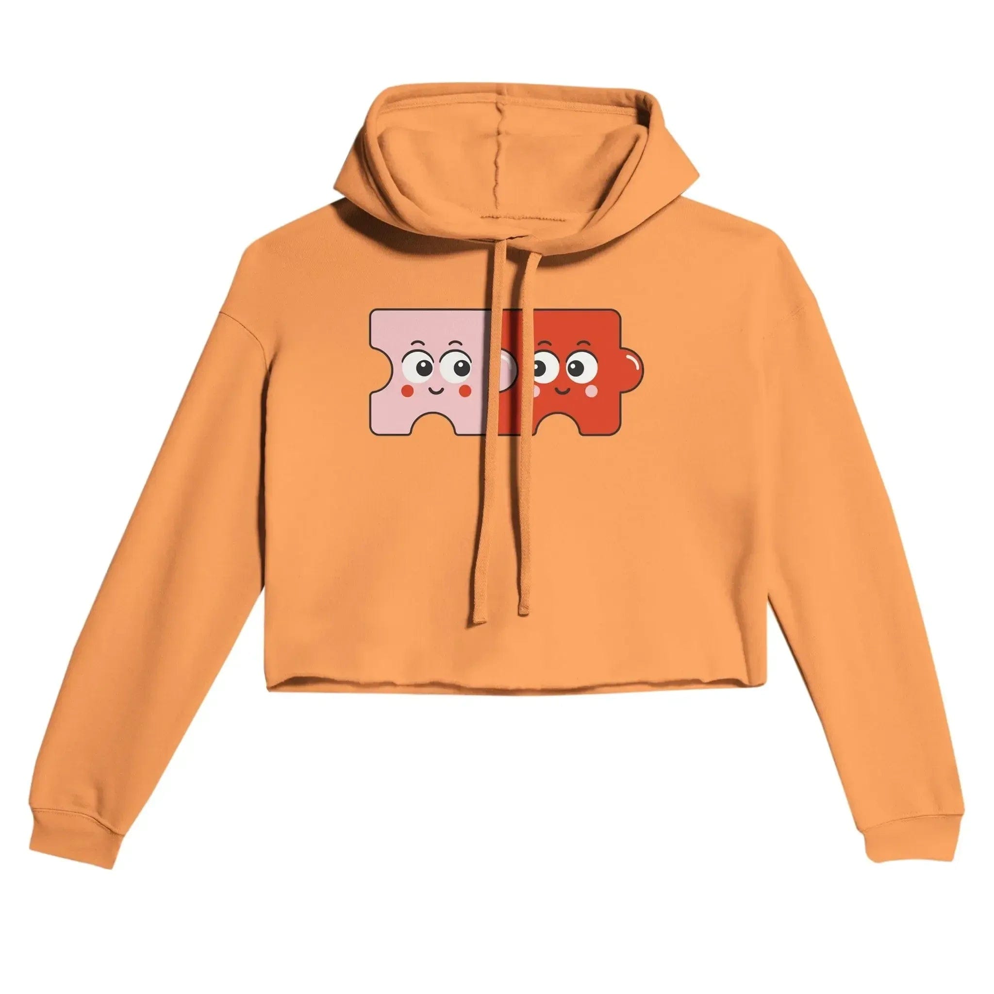 Stylish3Tees.com T-Shirts Peach / S Adore You Women's Cropped Hoodie | Bella + Canvas 7502