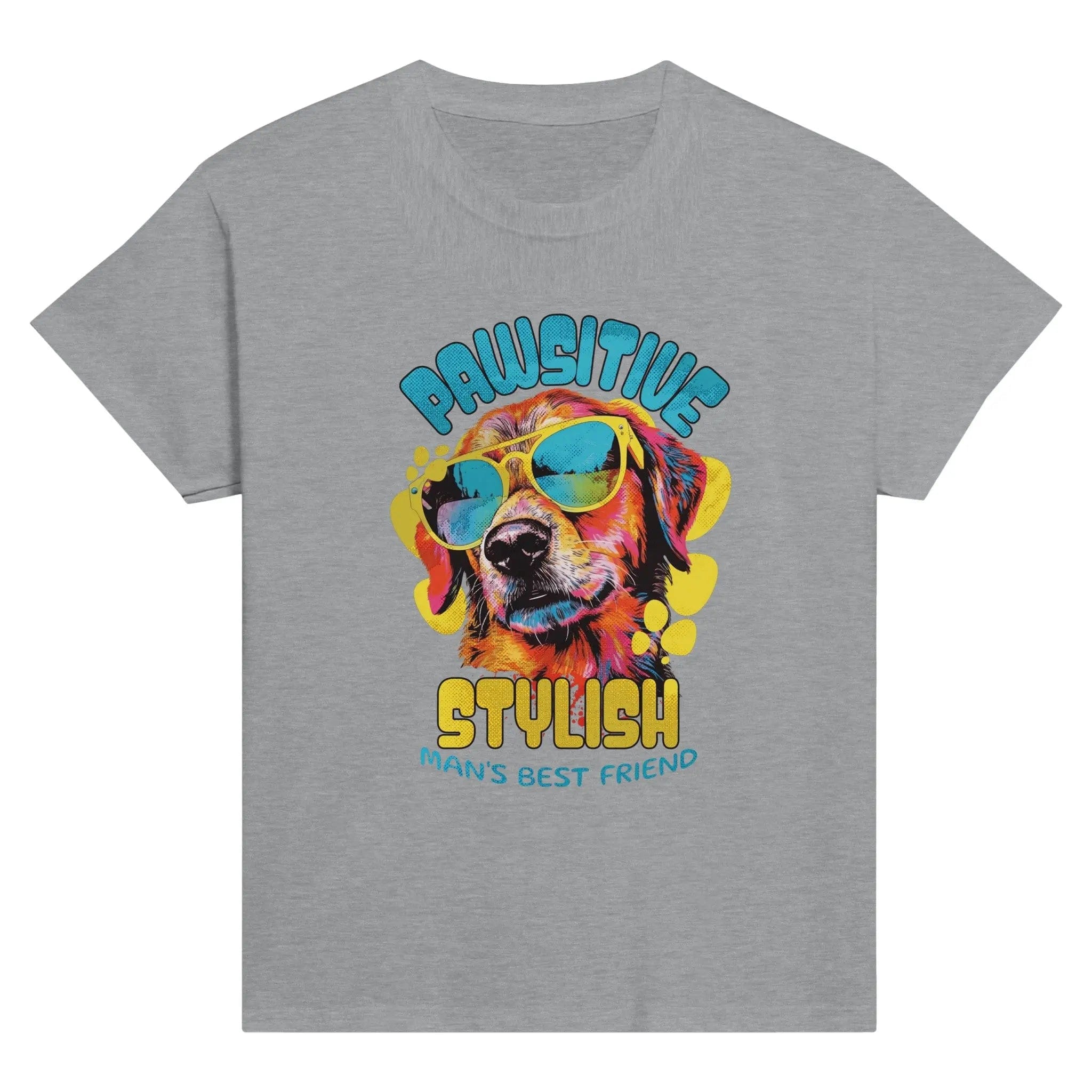 Stylish3Tees.com T-Shirts Sports Grey / S Pawsitive Stylish  Classic Kids Crewneck T-shirt