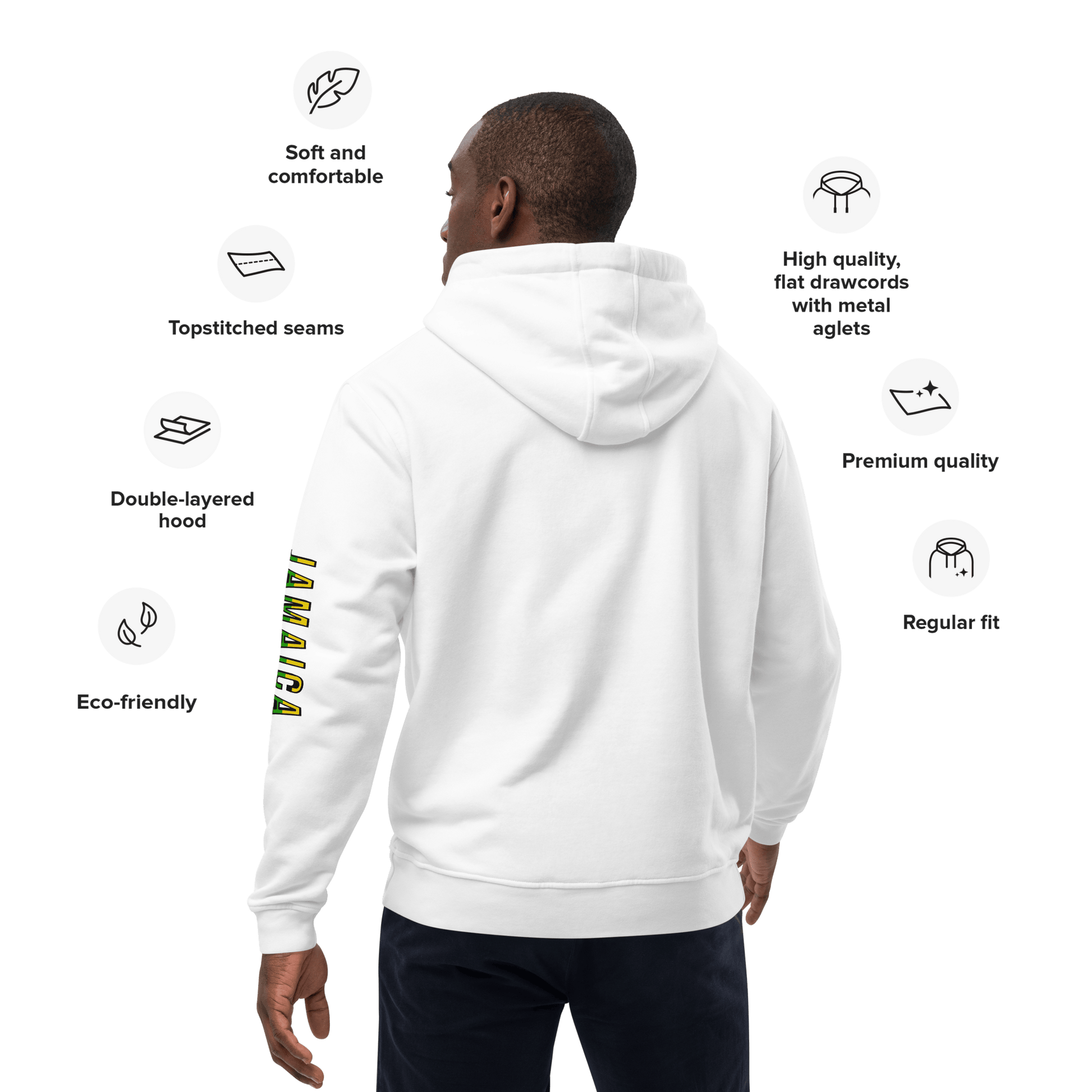 Stylish3Tees.com T-Shirts Vibes Jamaica Premium eco hoodie