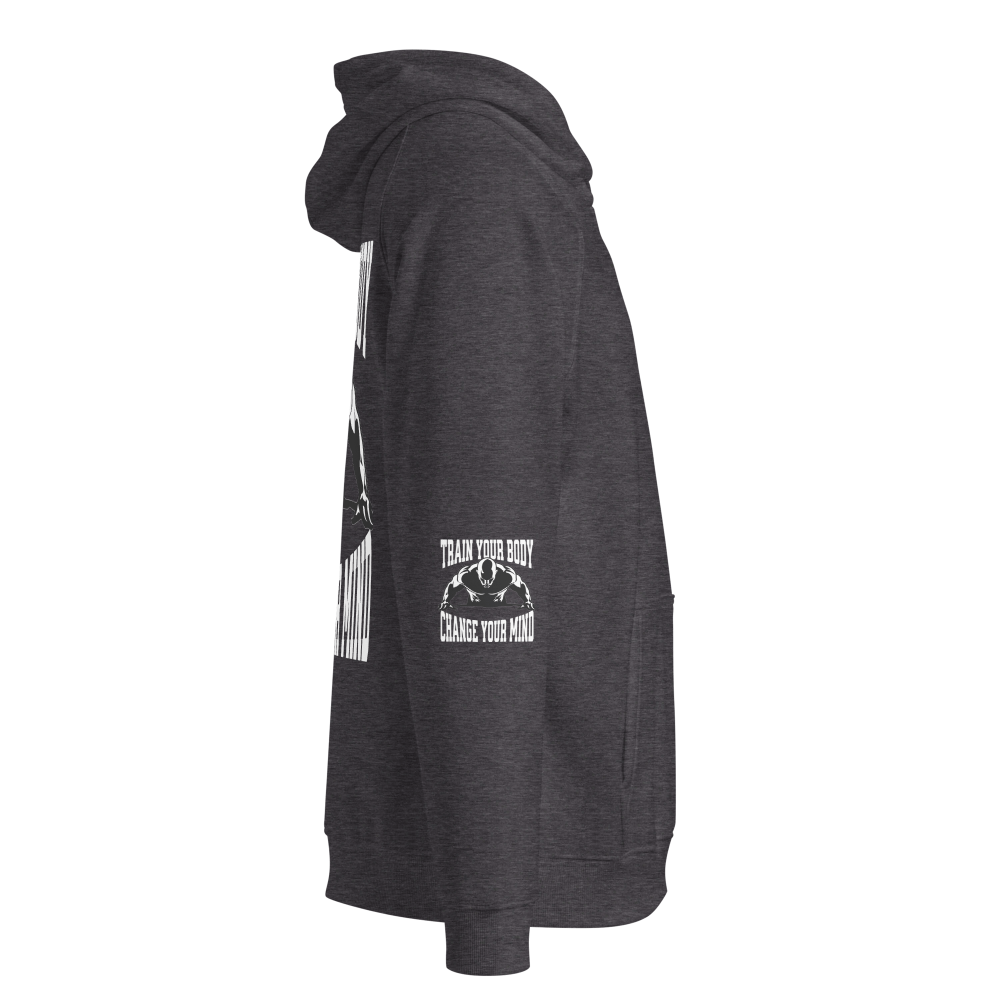 Stylish3Tees.com Train Your Body Change Your Mind Unisex eco raglan hoodie