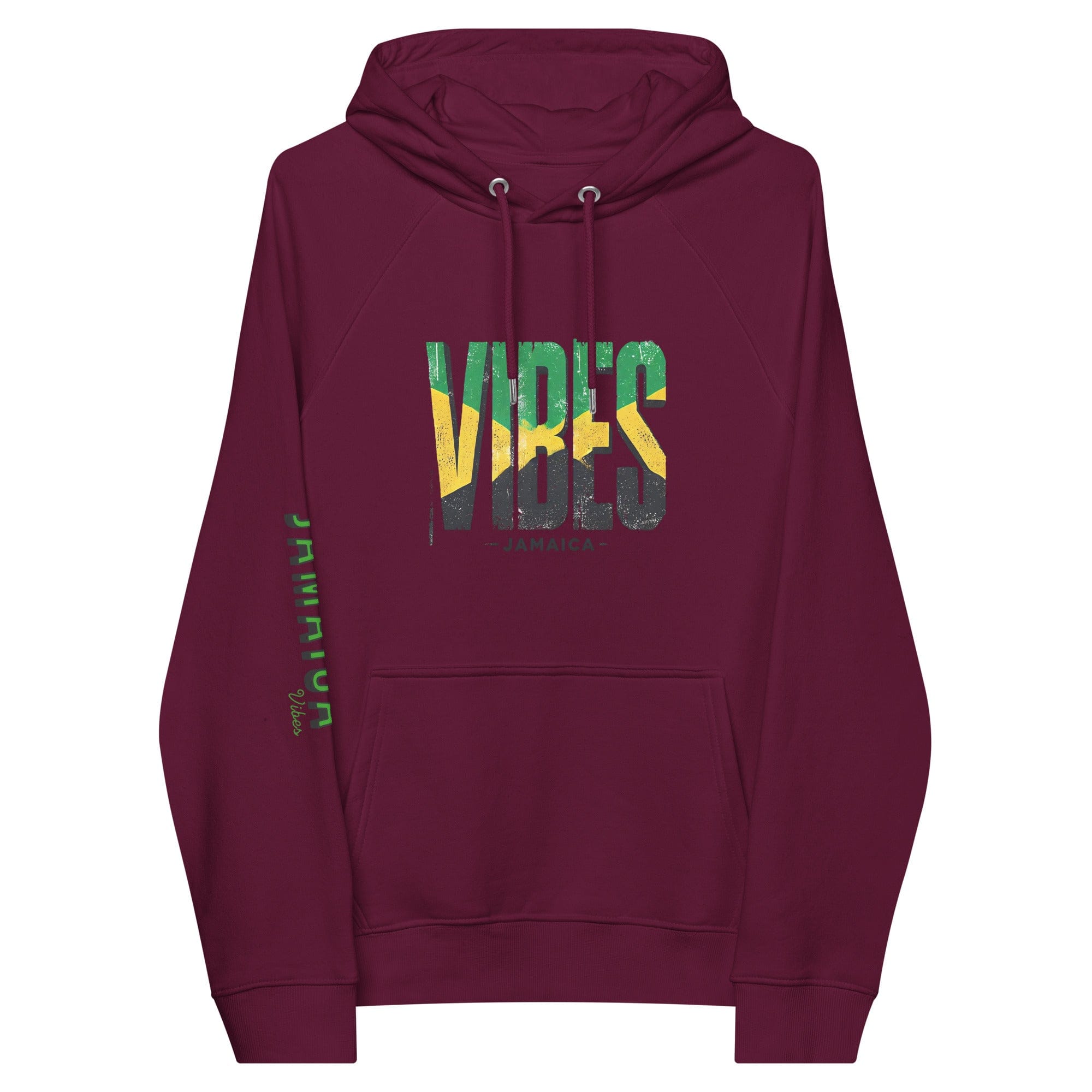 Stylish3Tees.com Vibes Jamaica Unisex eco raglan hoodie