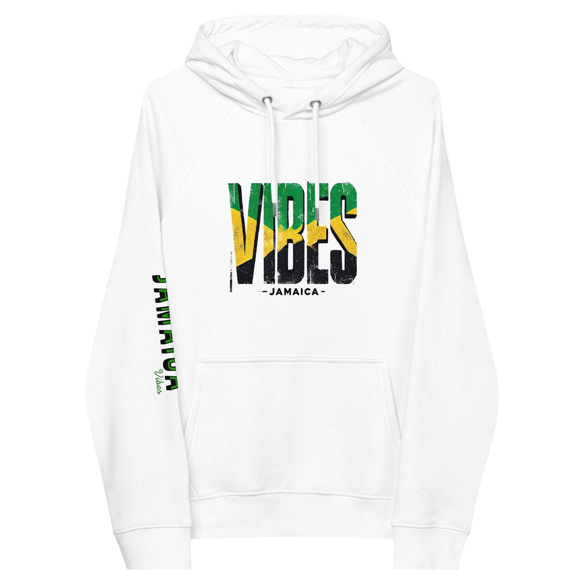 Stylish3Tees.com Vibes Jamaica Unisex eco raglan hoodie
