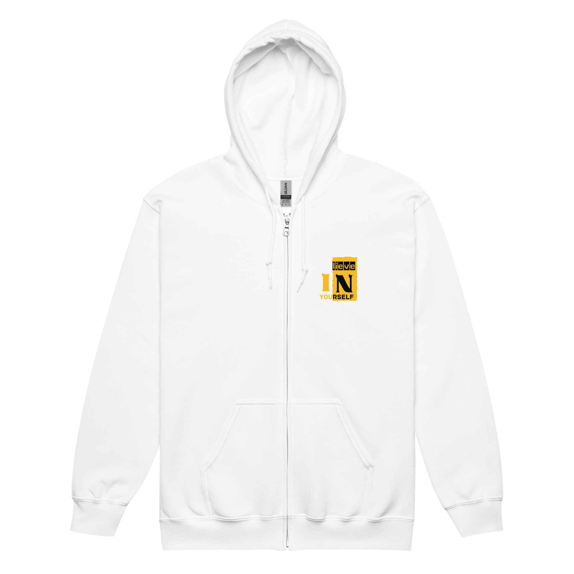 Stylish3Tees.com White / S Believe In Your Self Unisex heavy blend zip hoodie