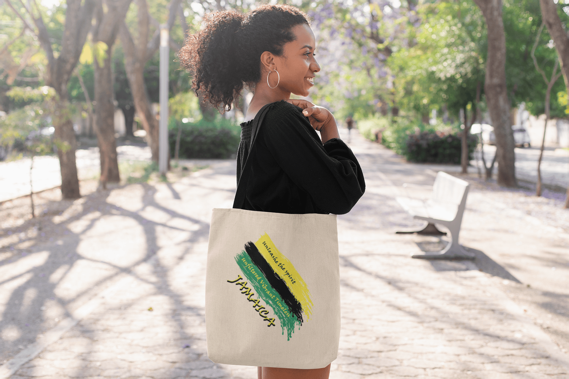 Awkward Styles 12.5X14.5X7 / Natural Raw Unfiltered Jamaica Organic Cotton Canvas Market Tote