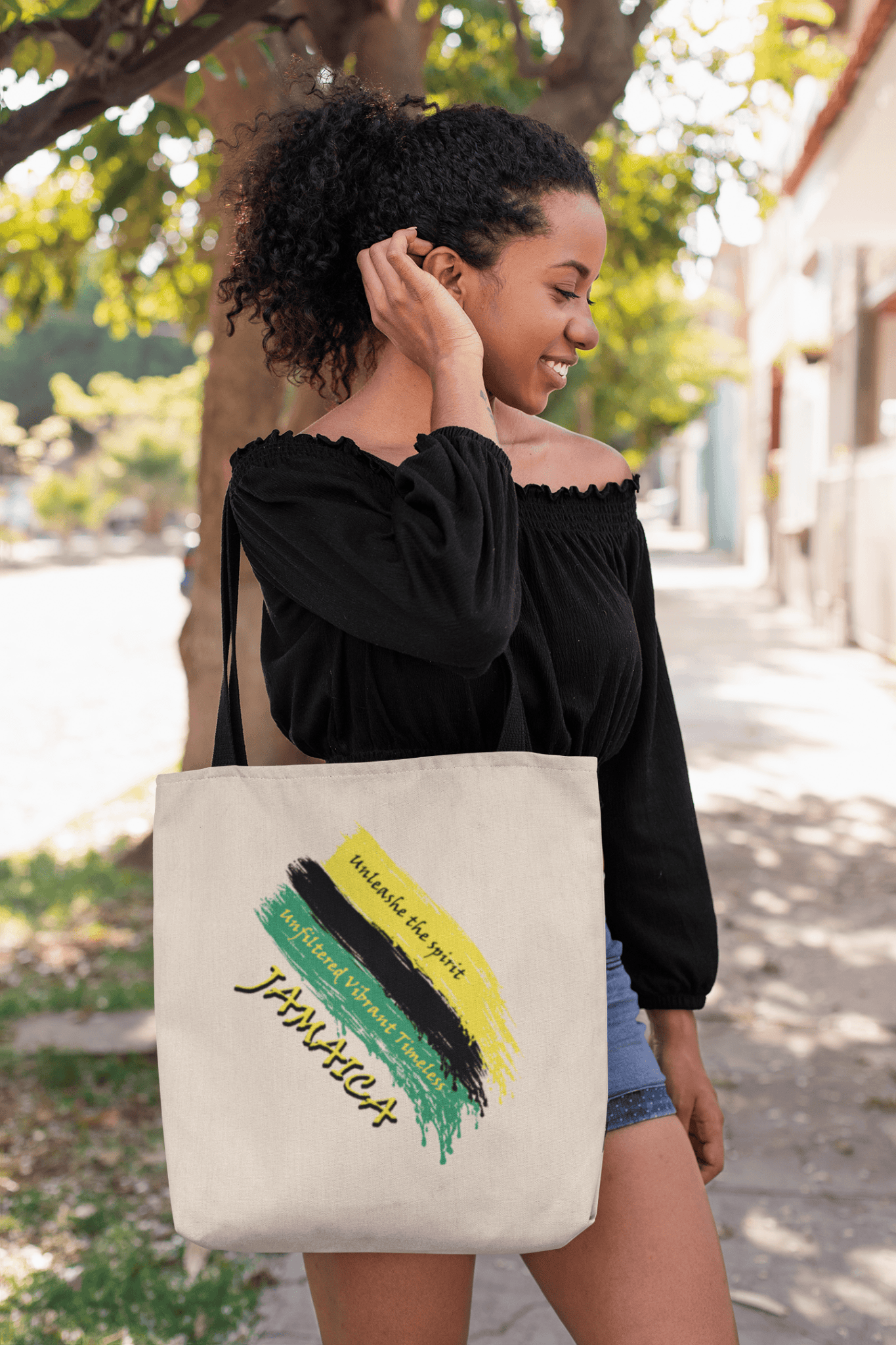 Awkward Styles 12.5X14.5X7 / Natural Raw Unfiltered Jamaica Organic Cotton Canvas Market Tote