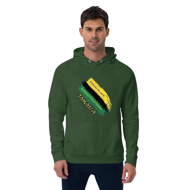Stylish3Tees.com Jamaica Unfiltered Unisex eco raglan hoodie
