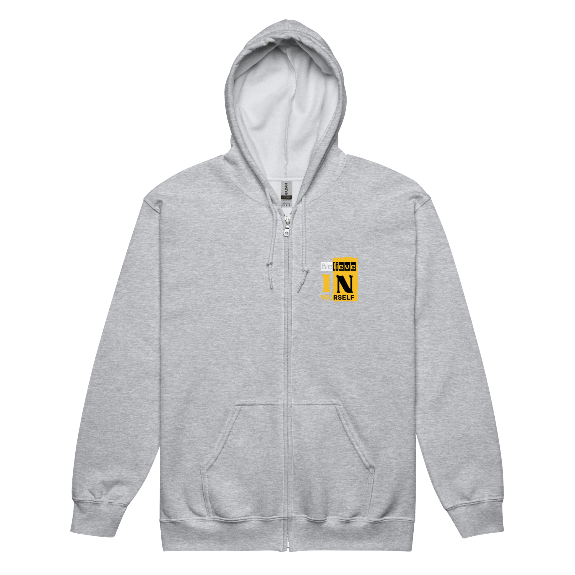 Stylish3Tees.com Sport Grey / S Believe In Your Self Unisex heavy blend zip hoodie