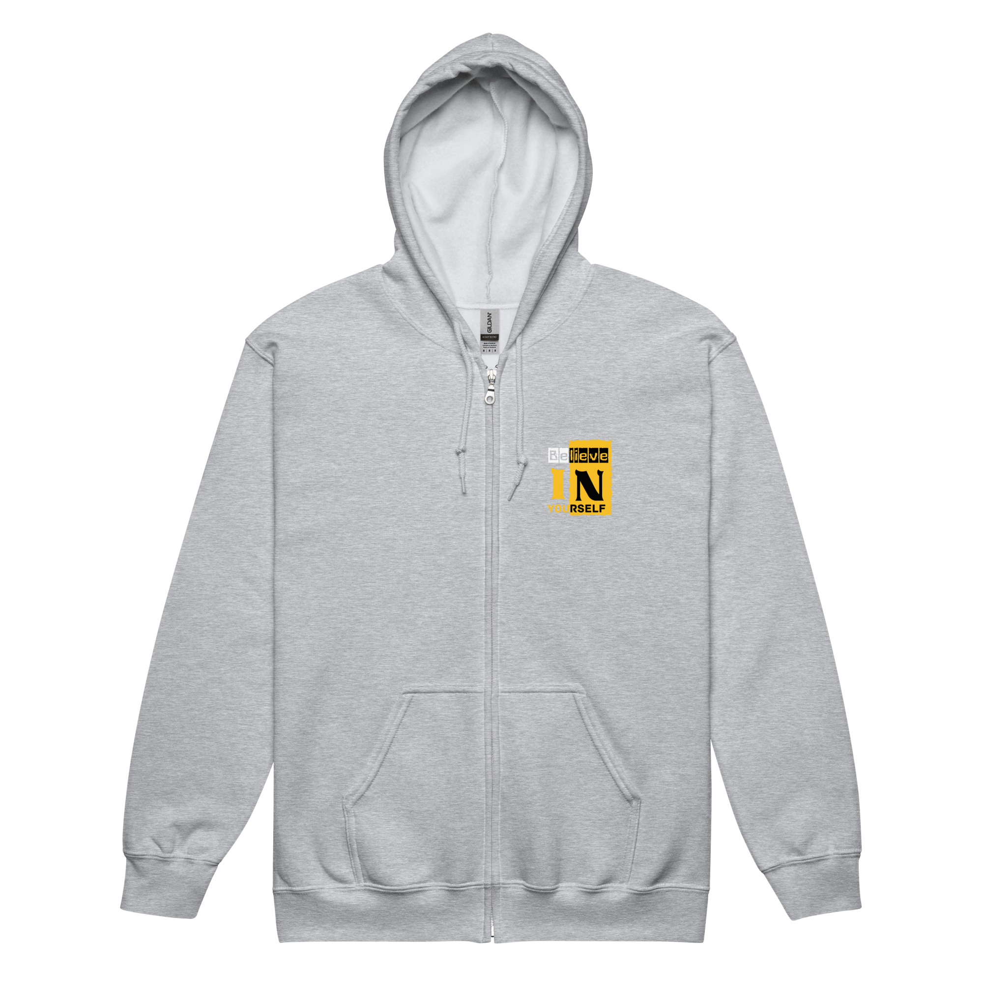 Stylish3Tees.com Sport Grey / S Believe In Your Self Unisex heavy blend zip hoodie