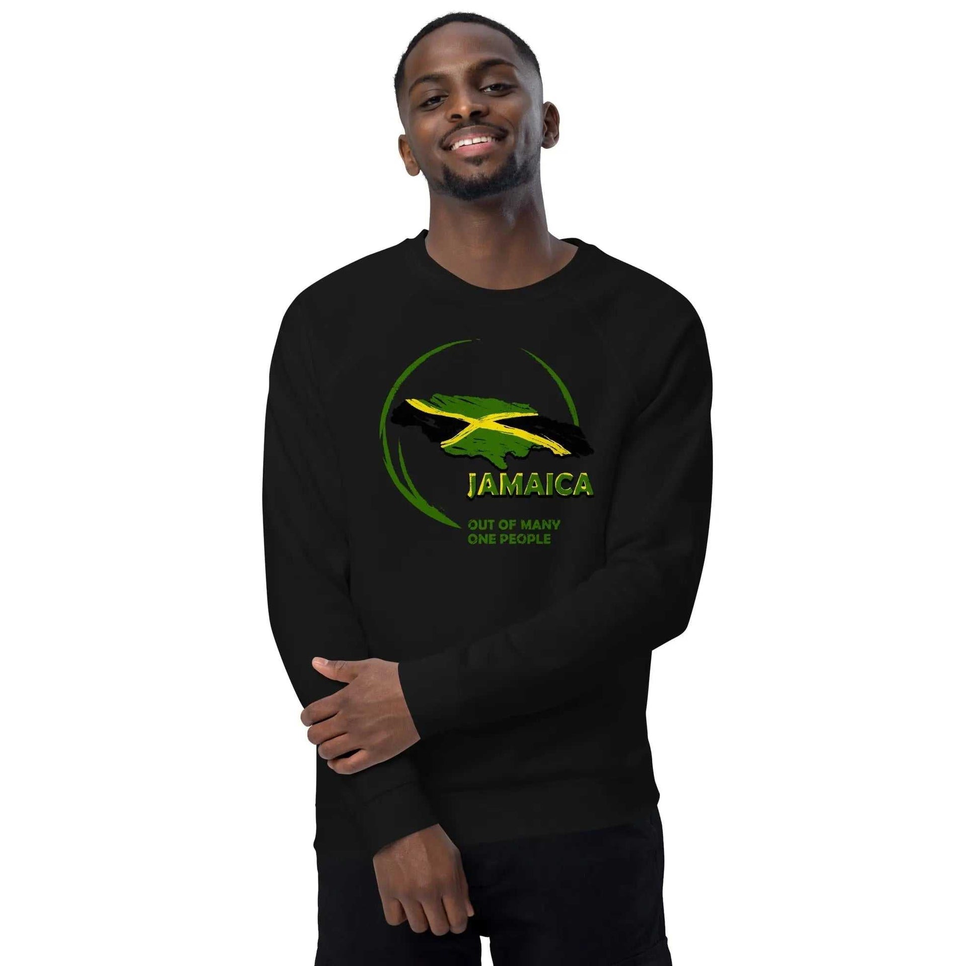 Stylish3Tees.com Out Of Many One People Unisex organic raglan sweatshirt