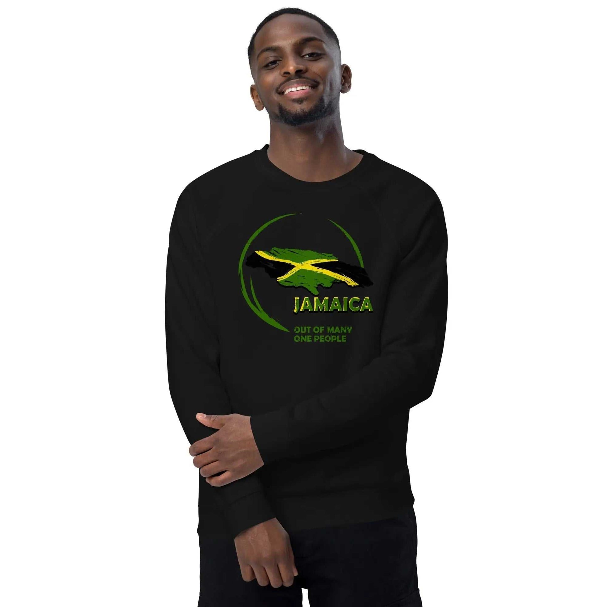 Stylish3Tees.com Out Of Many One People Unisex organic raglan sweatshirt
