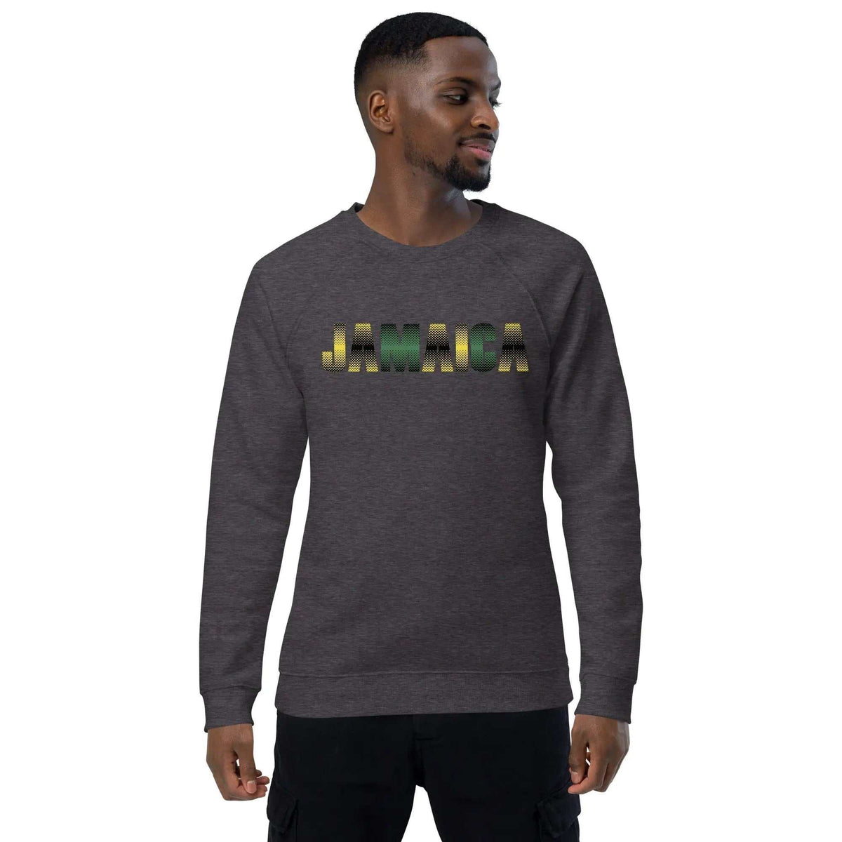 Stylish3Tees.com Jamaica Unisex organic raglan sweatshirt