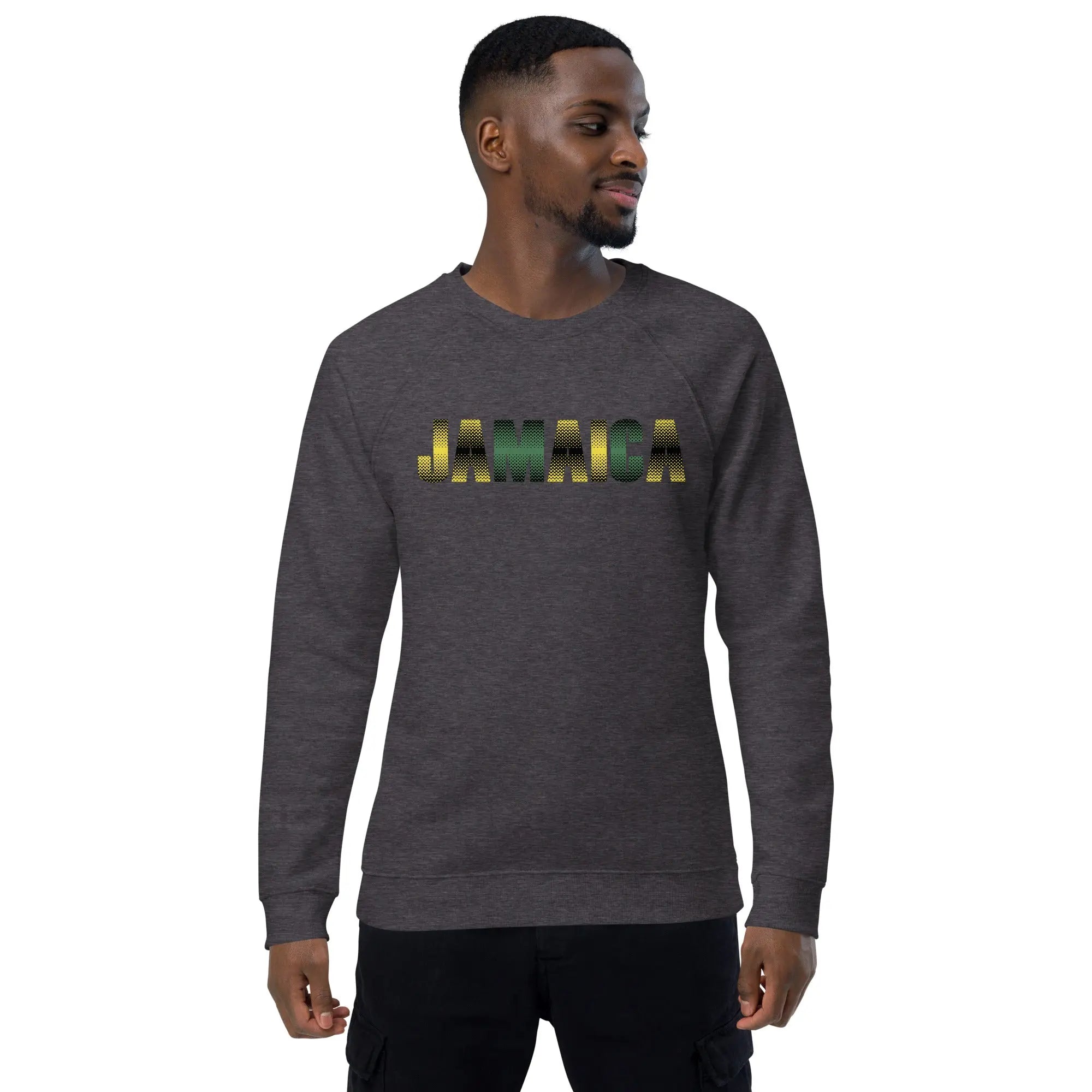 Jamaica Unisex organic raglan sweatshirt - Stylish3Tees.com