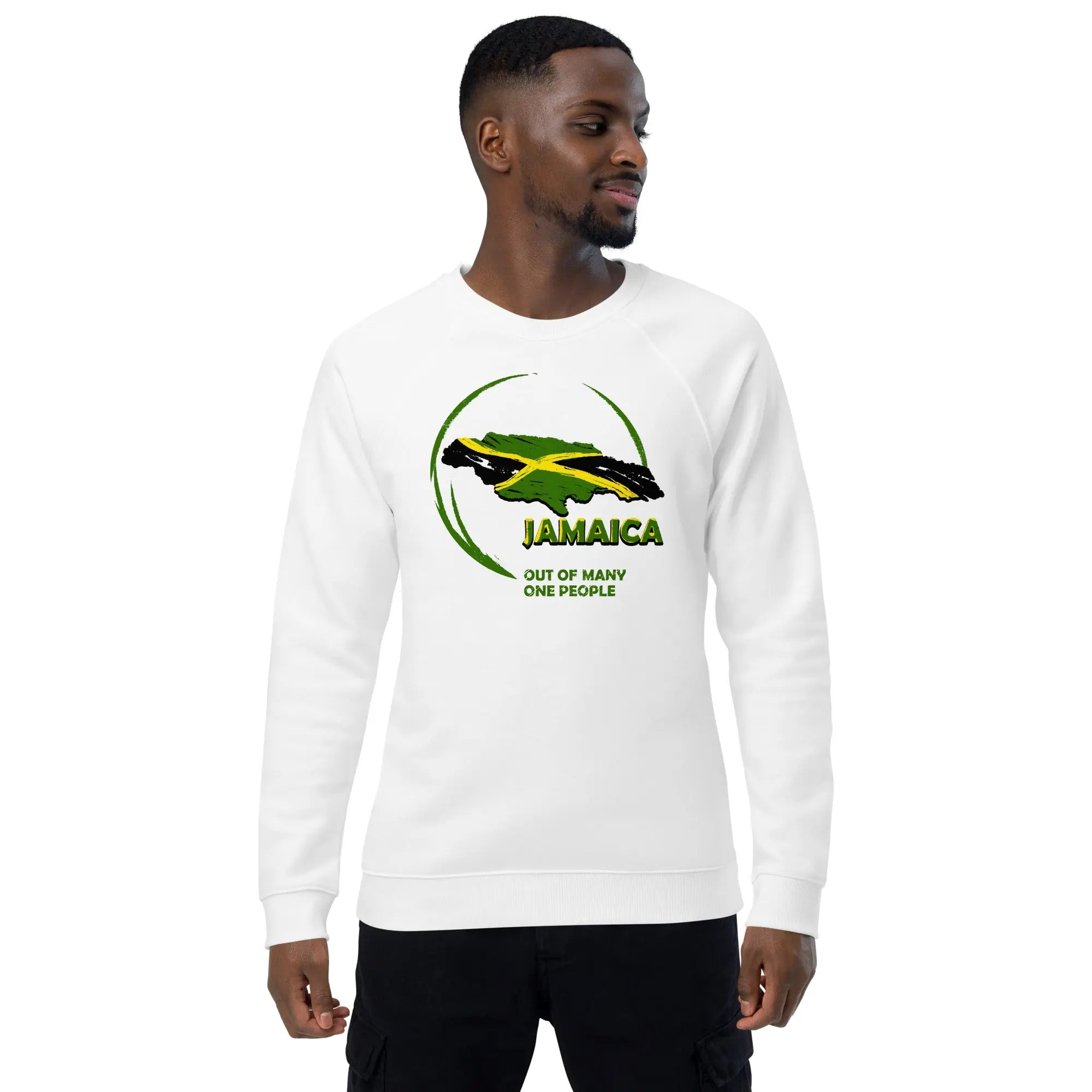 Out Of Many One People Unisex organic raglan sweatshirt - Stylish3Tees.com