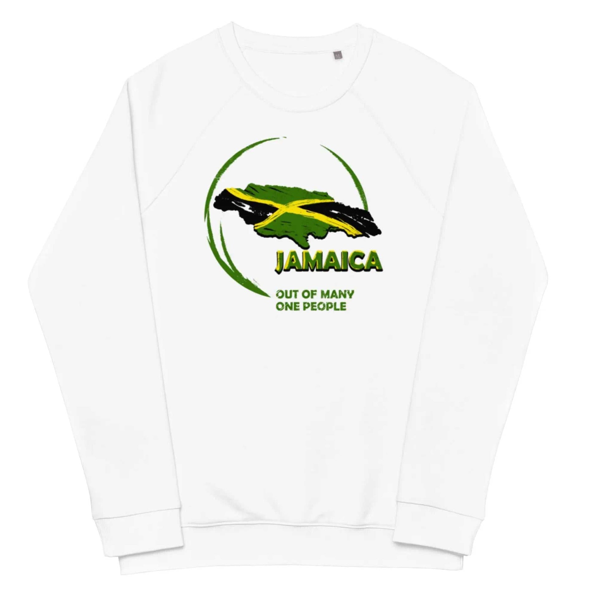 Stylish3Tees.com Out Of Many One People Unisex organic raglan sweatshirt