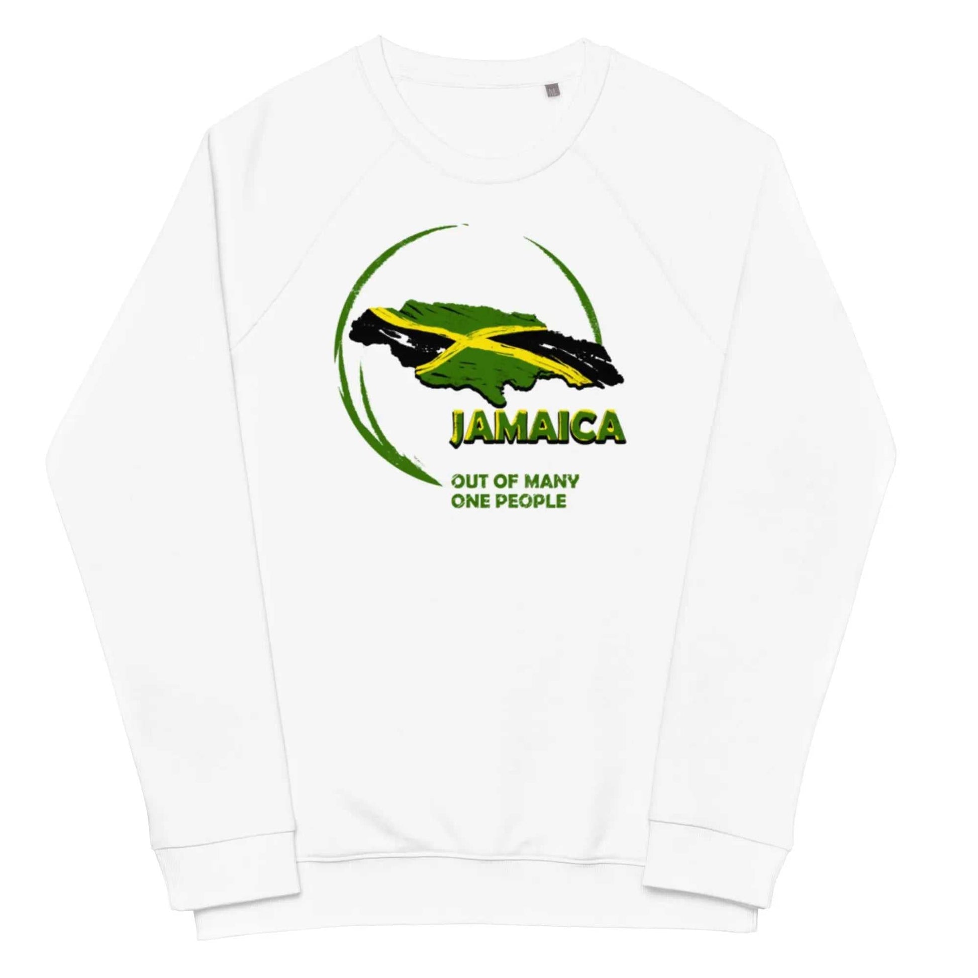 Stylish3Tees.com Out Of Many One People Unisex organic raglan sweatshirt