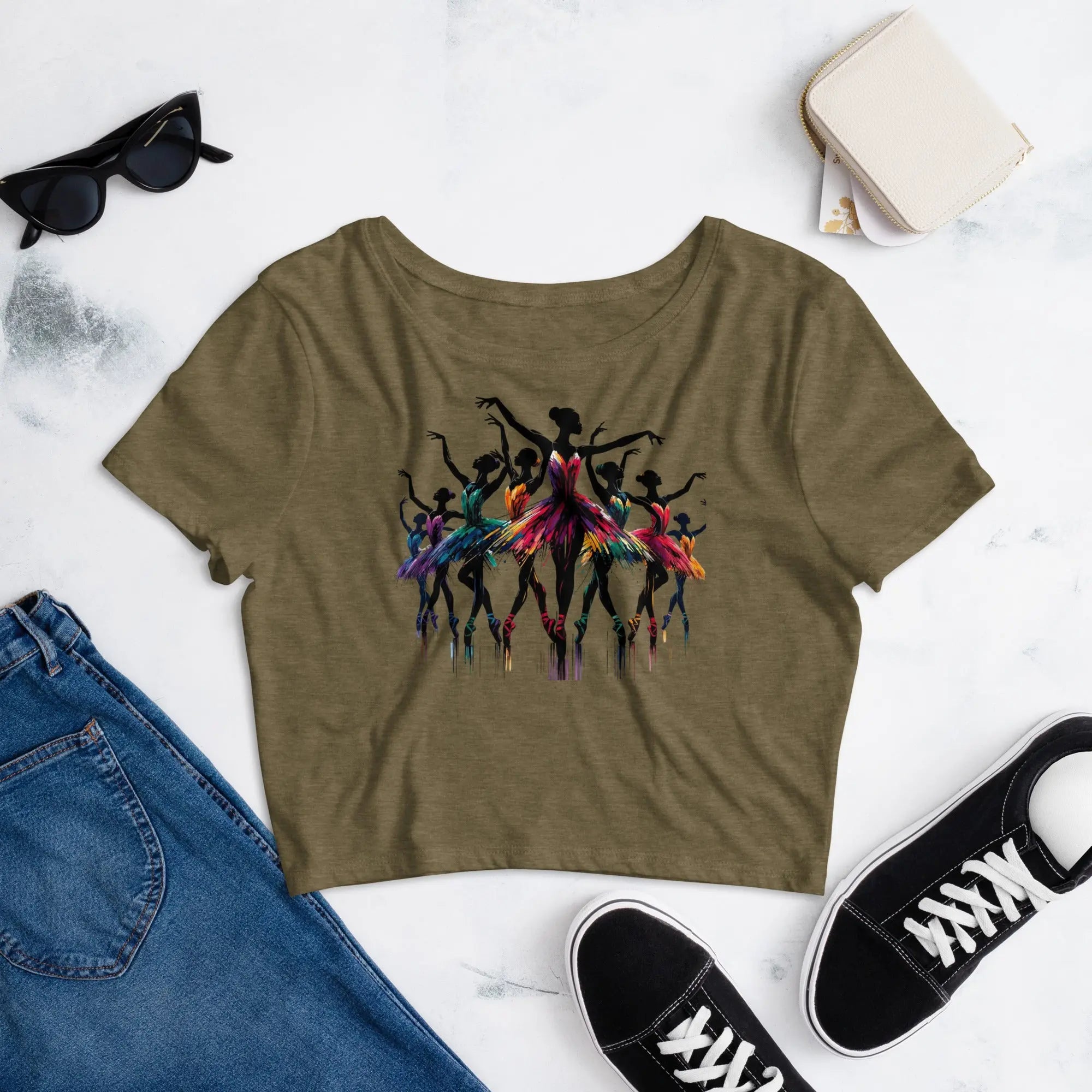 Ballet Dancers Women’s Crop Tee - Stylish3Tees.com