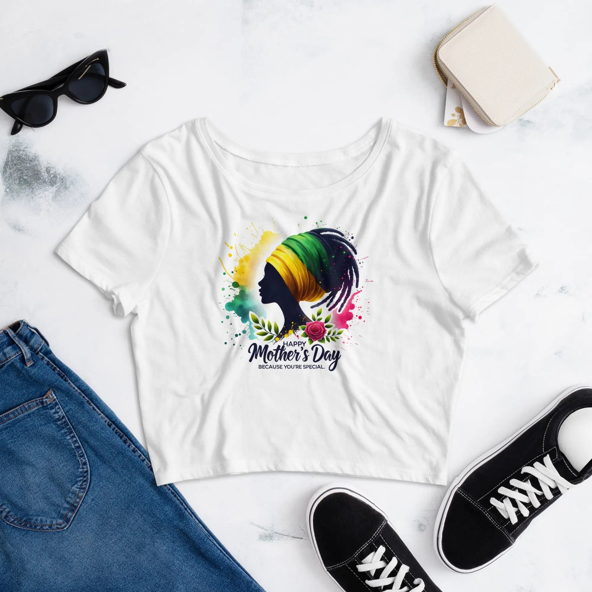 Mothers Day Women’s Crop Tee - Stylish3Tees.com