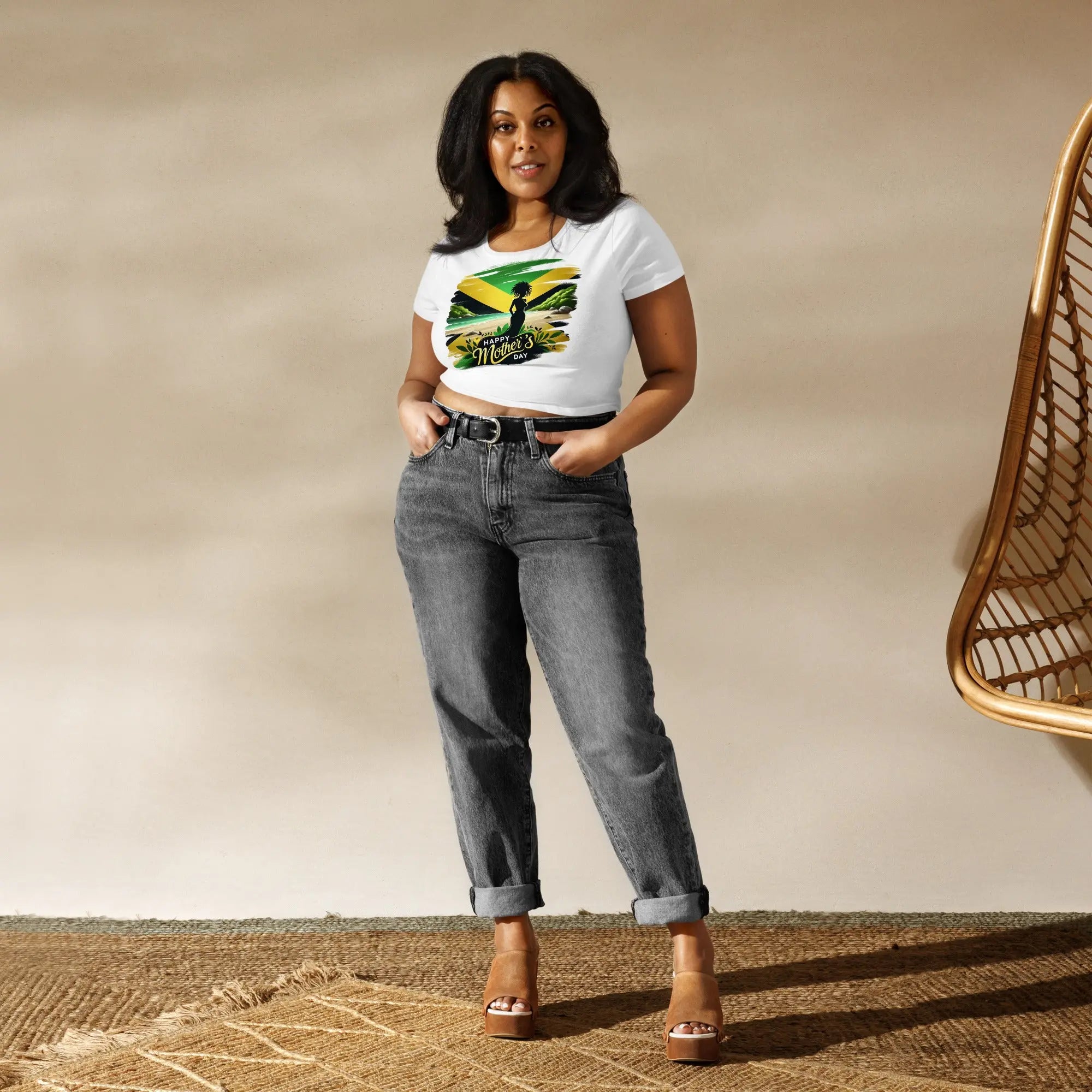 Mothers Day Women’s Crop Tee - Stylish3Tees.com