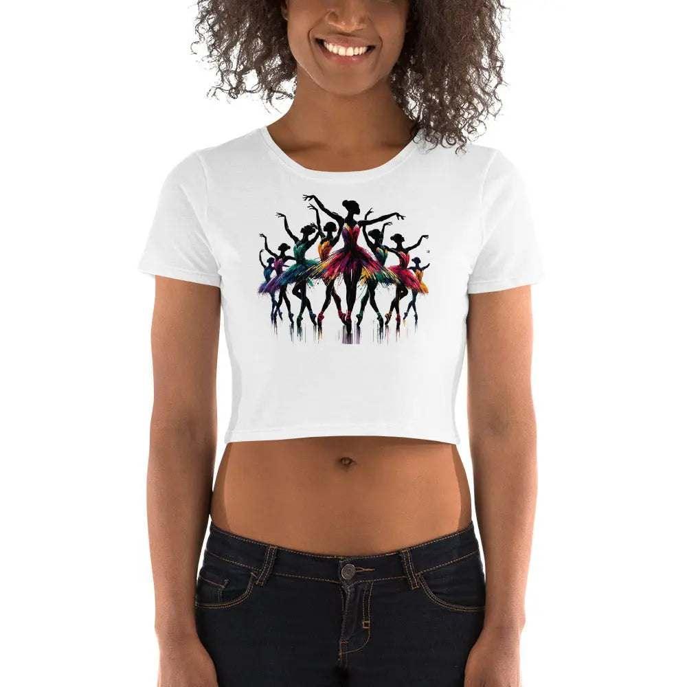 Stylish3Tees.com Ballet Dancers -Grace In Motion Women’s Crop Tee