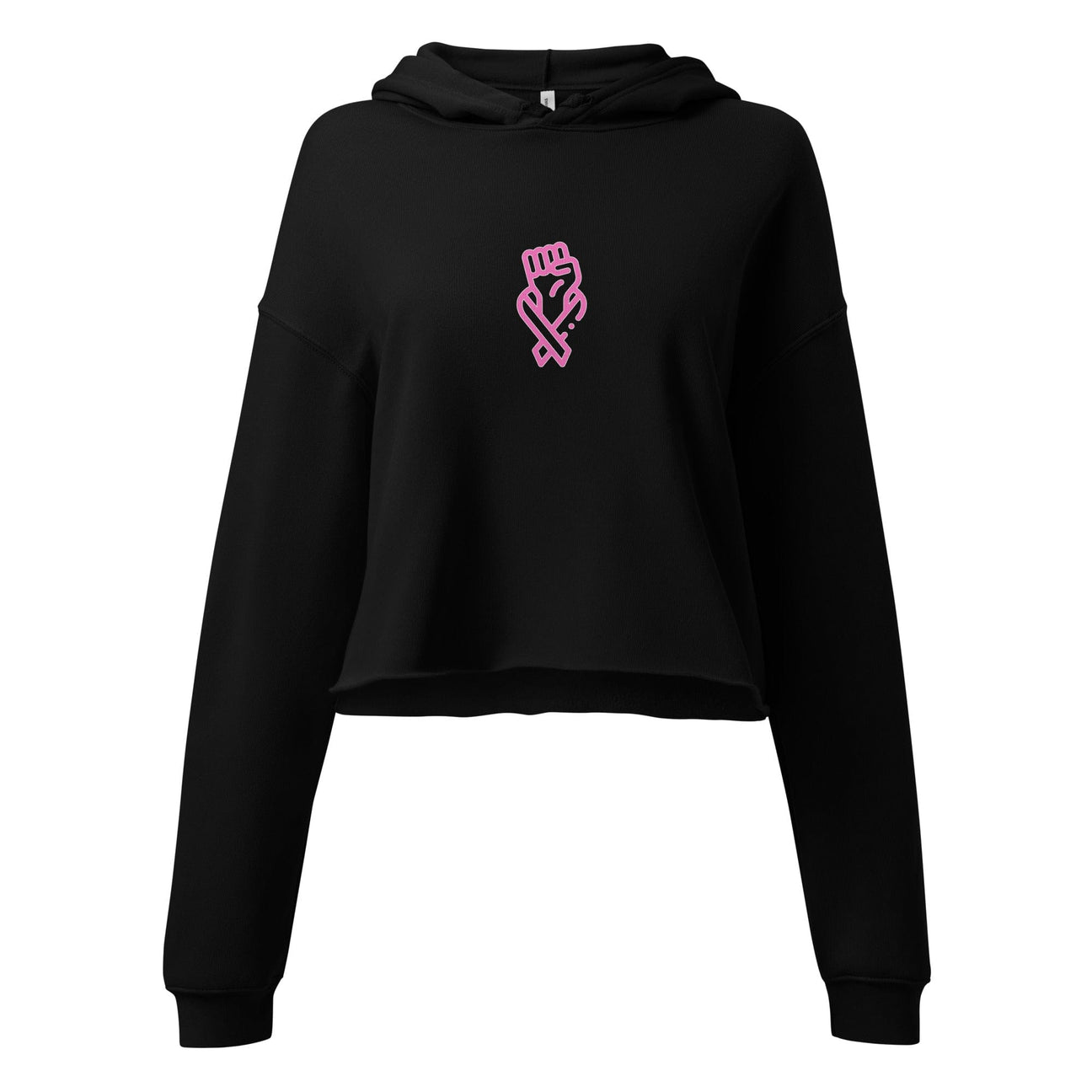 Stylish3Tees.com Black / S Her Fight Is Our Fight Crop Hoodie