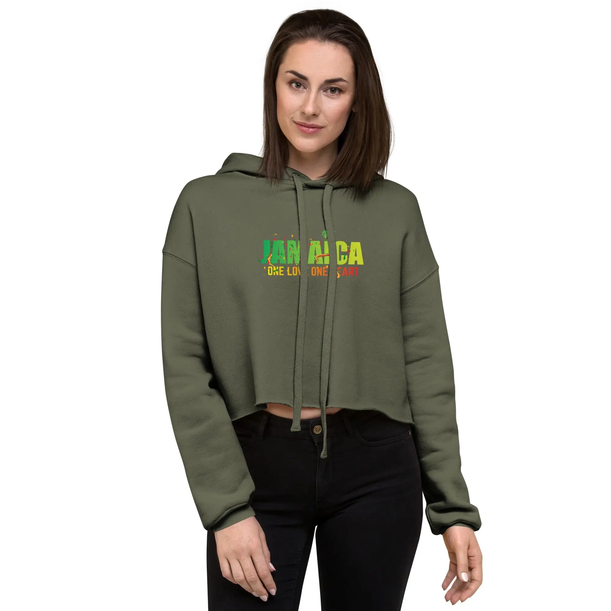 Heart Ladies Crop Hoodie