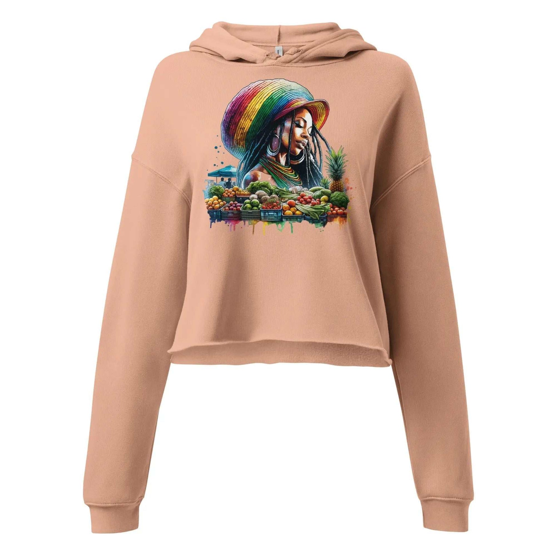 Stylish3Tees.com Natural Beauty Ladies Crop Hoodie