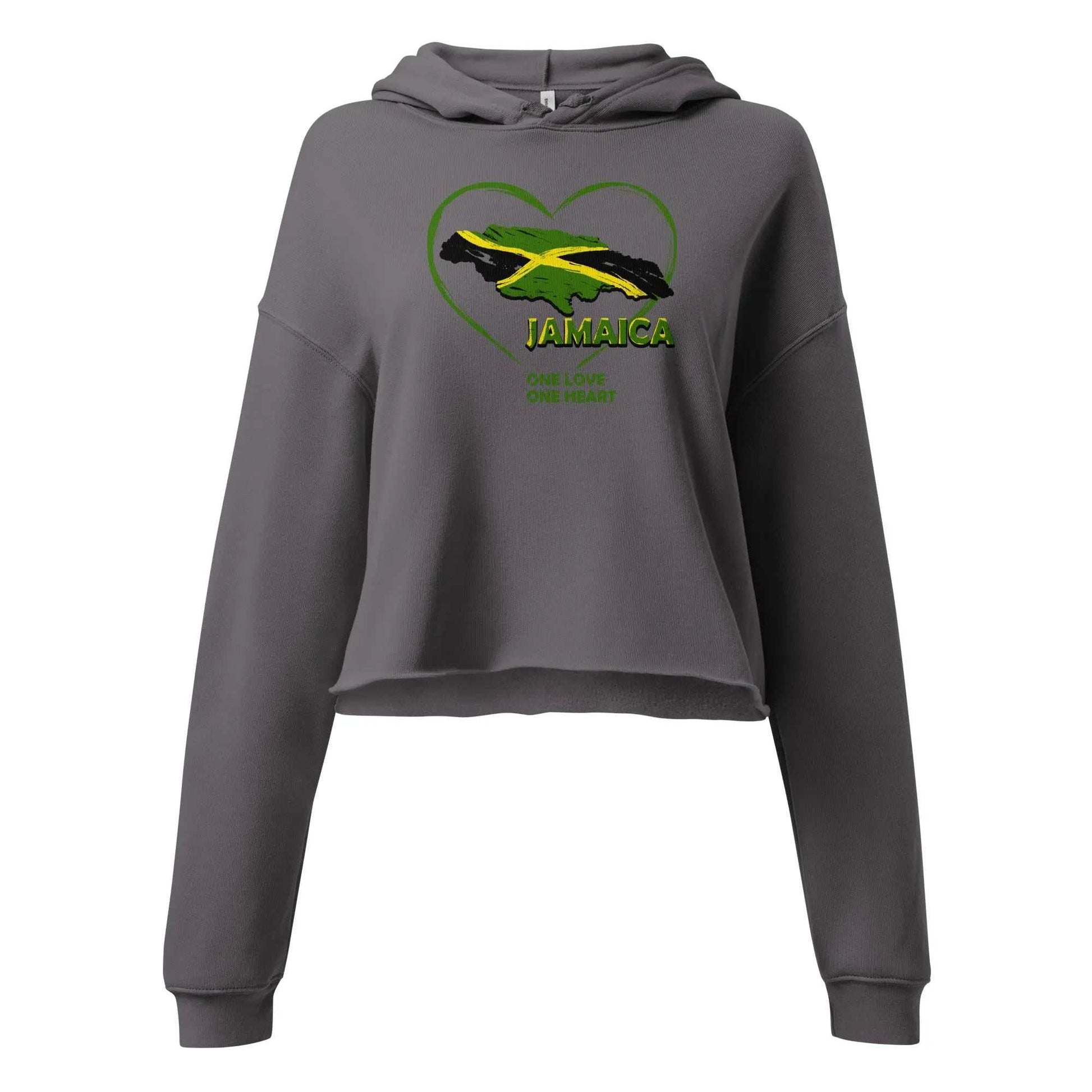 STYLISH3TEES.COM Storm / S One Love One Heart Ladies Crop Hoodie