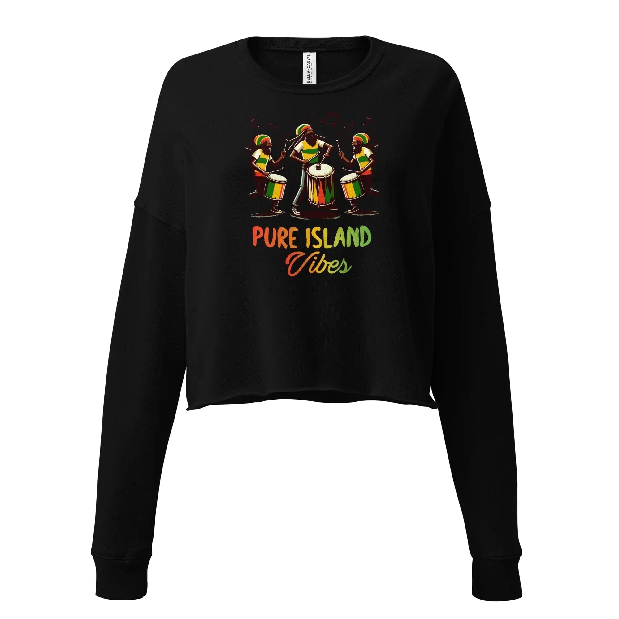 Stylish3Tees.com Black / S Pure Island Vibes Crop Sweatshirt