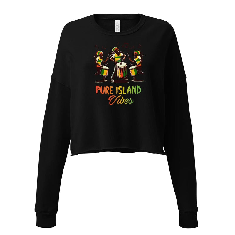 Stylish3Tees.com Black / S Pure Island Vibes Crop Sweatshirt