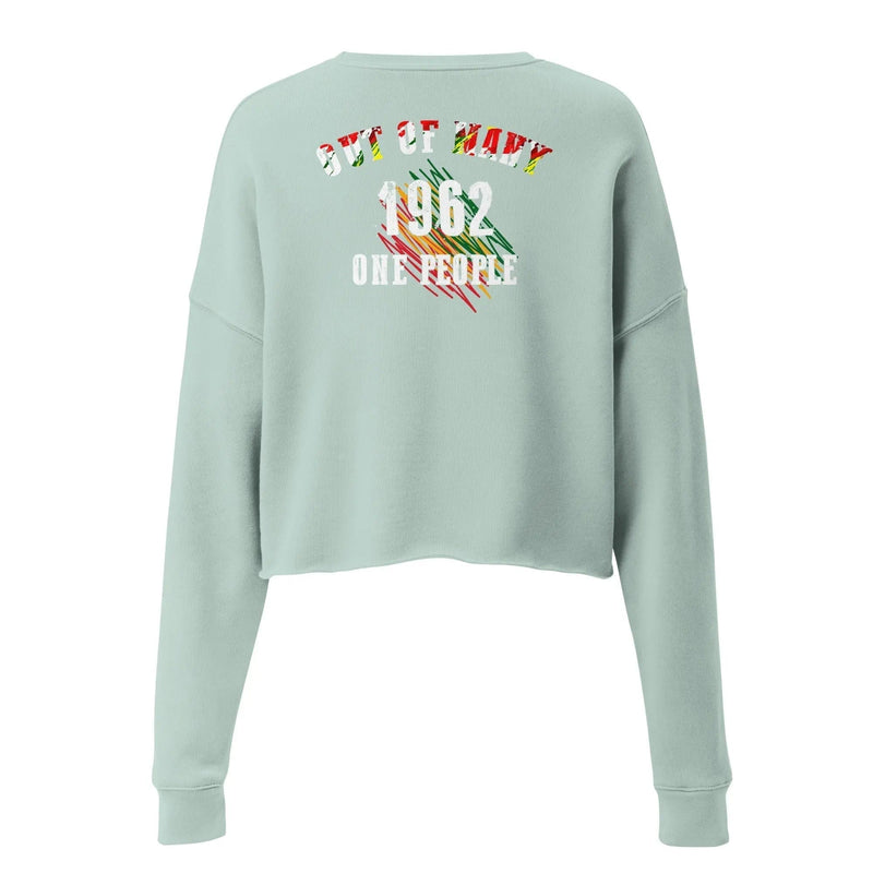 Printful Jamaica Out Of Many One People Crop Sweatshirt