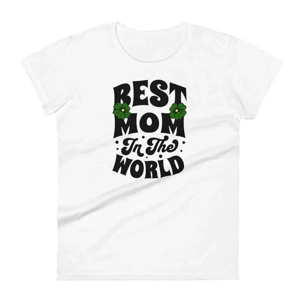 Stylish3Tees.com White / S Best Mom Womens short sleeve t-shirt
