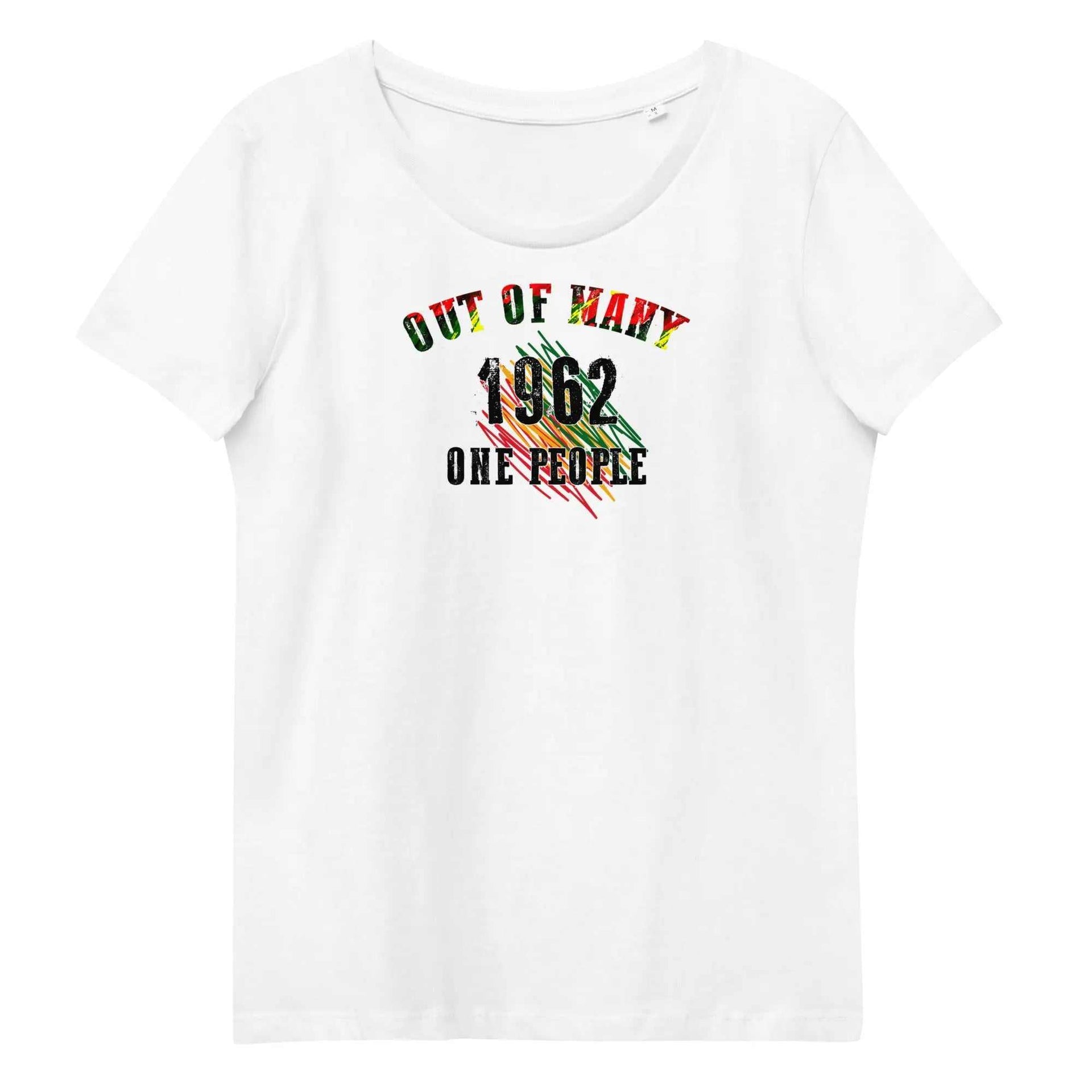 Stylish3Tees.com S Out Of Many One People Women's fitted eco tee