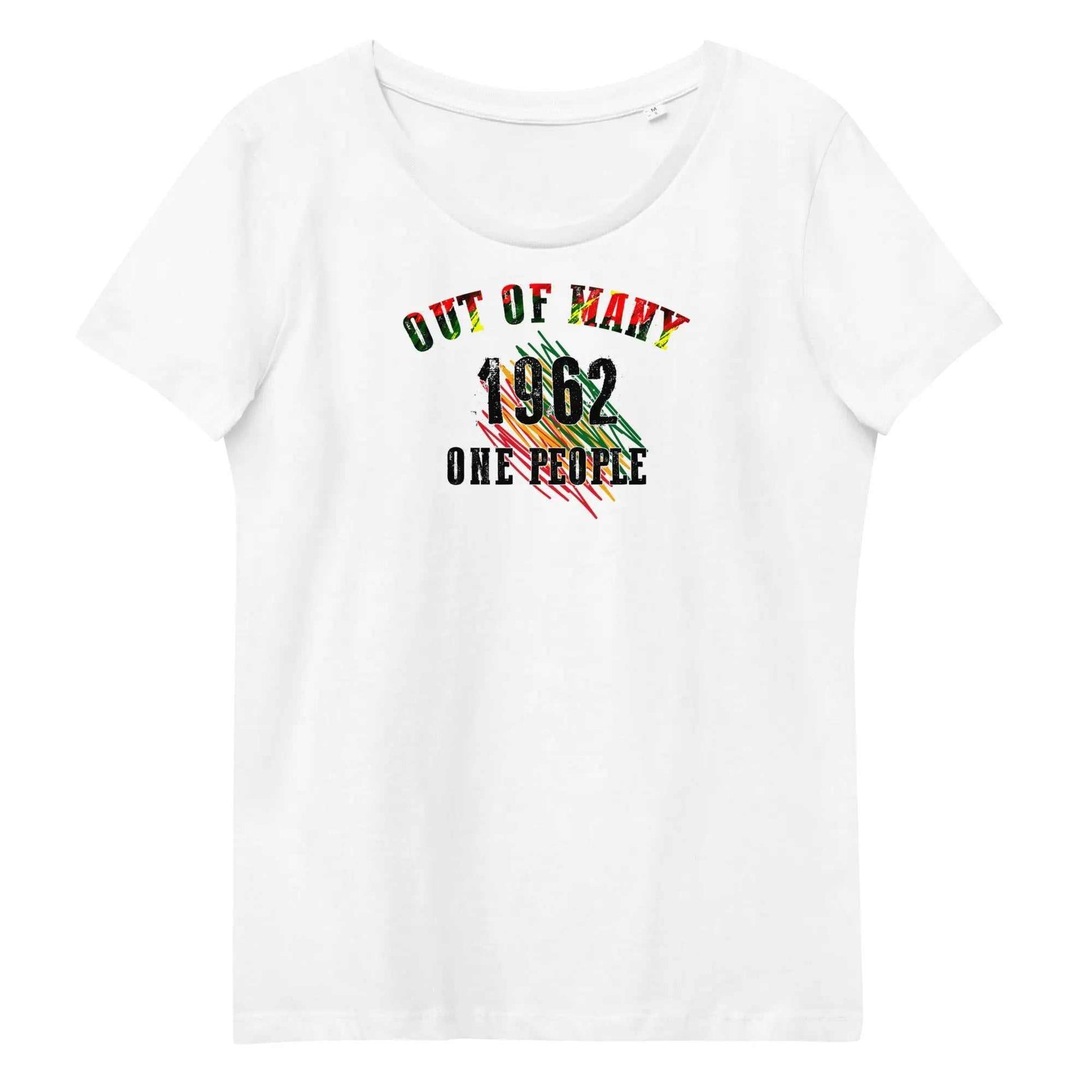 Stylish3Tees.com S Out Of Many One People Women's fitted eco tee