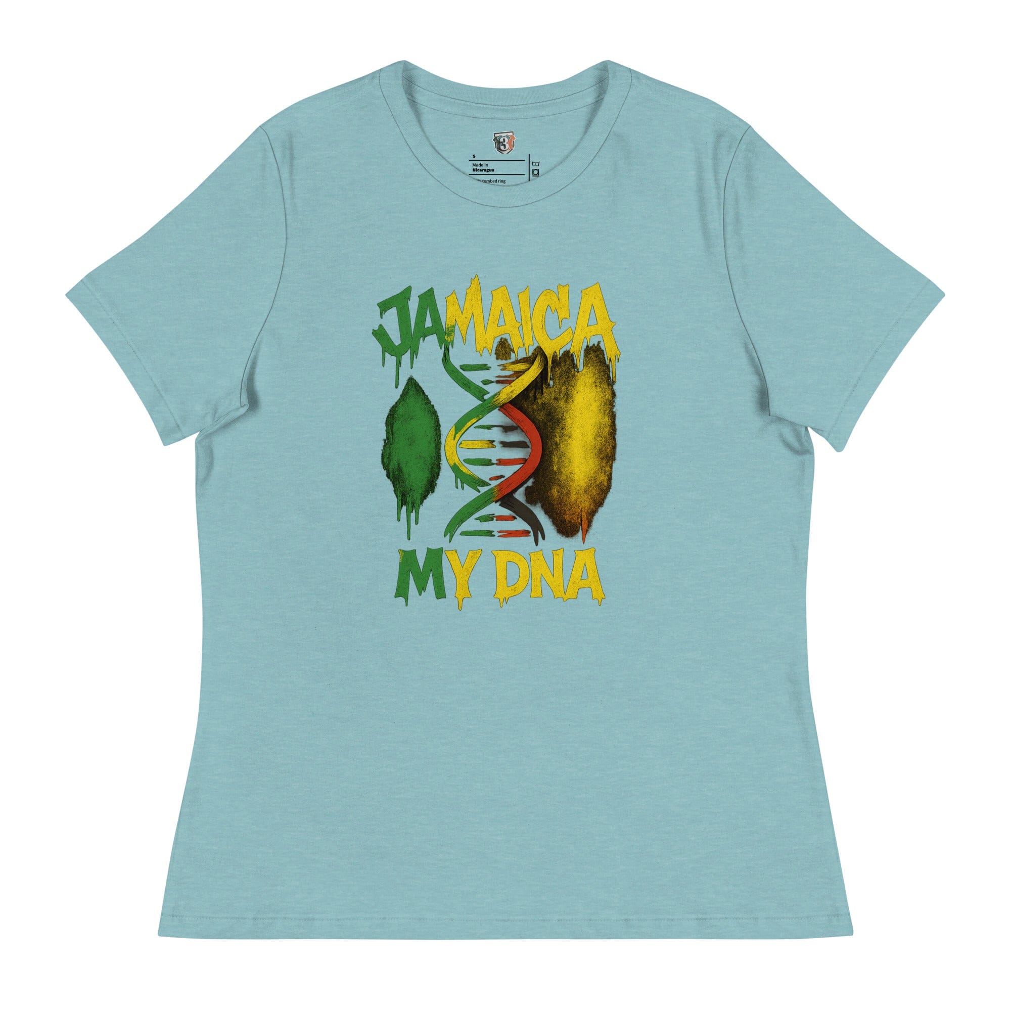 Stylish3Tees.com Heather Blue Lagoon / S Jamaica MY DNA Women's Relaxed T-Shirt