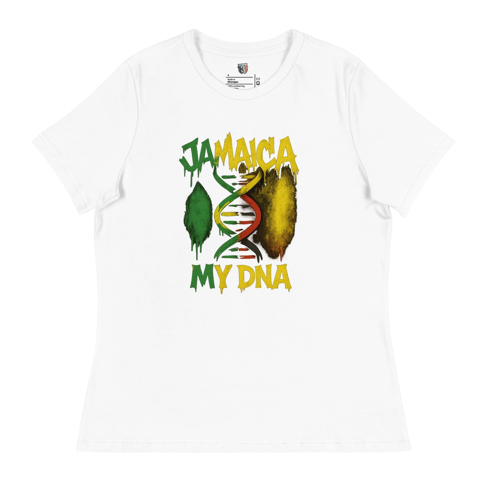 Stylish3Tees.com White / S Jamaica MY DNA Women's Relaxed T-Shirt